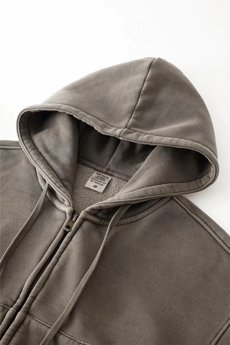 Fashionable Fleece Short Women's Hoodie with Zipper - SF1672