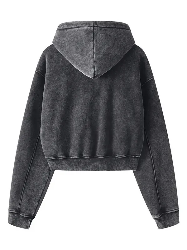 Fashionable Fleece Short Women's Hoodie with Zipper - SF1672