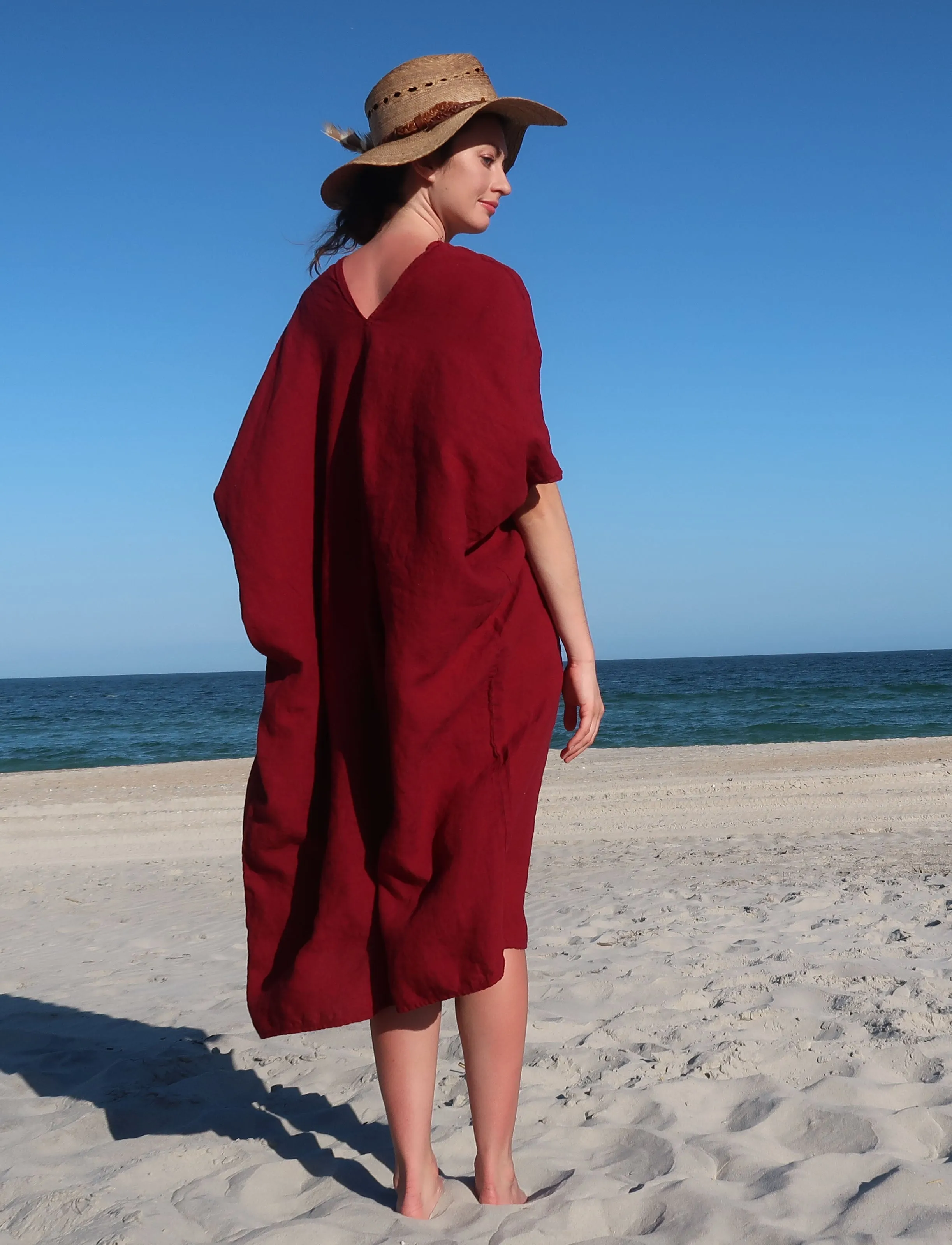 Flip V Below Knee Kaftan
