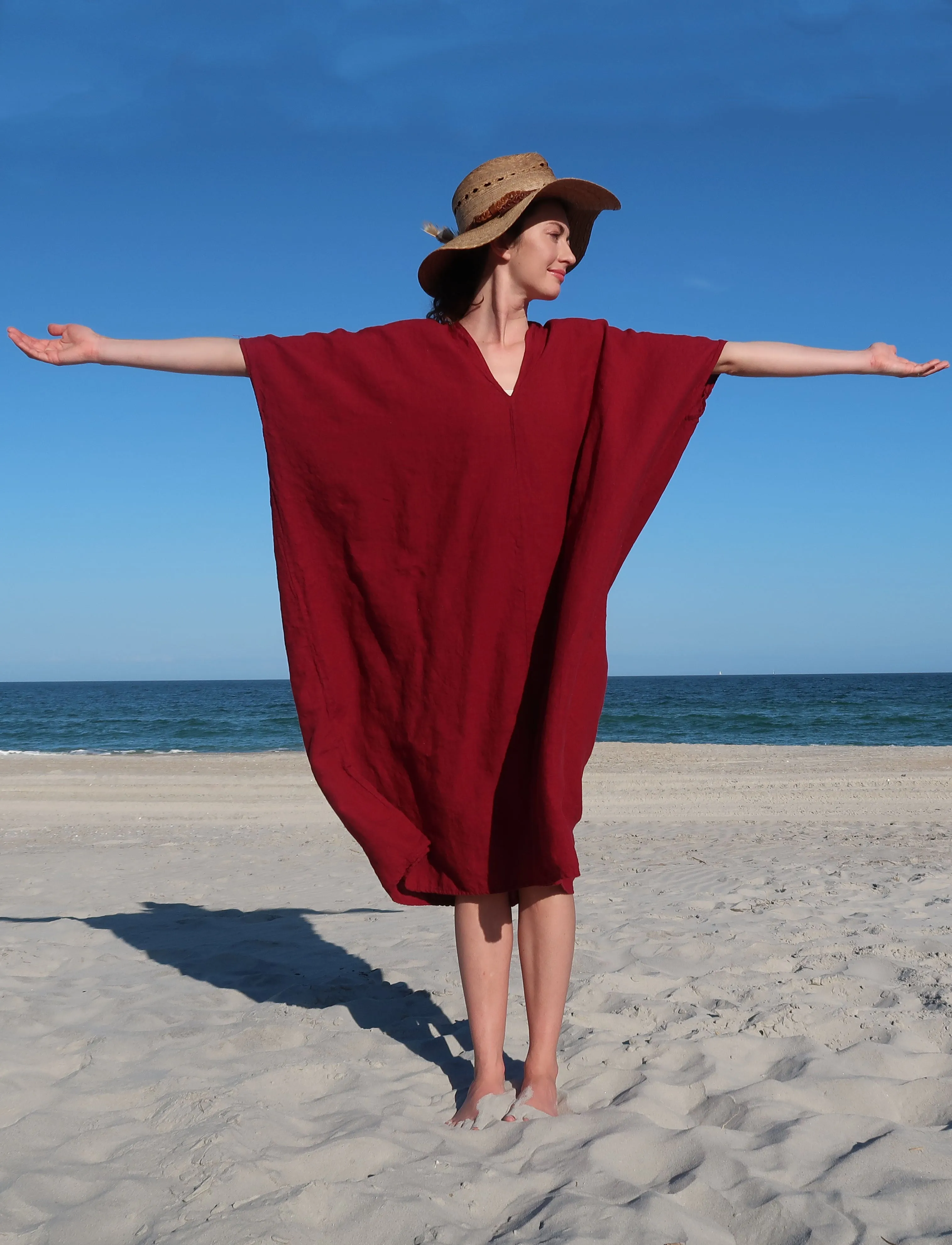 Flip V Below Knee Kaftan