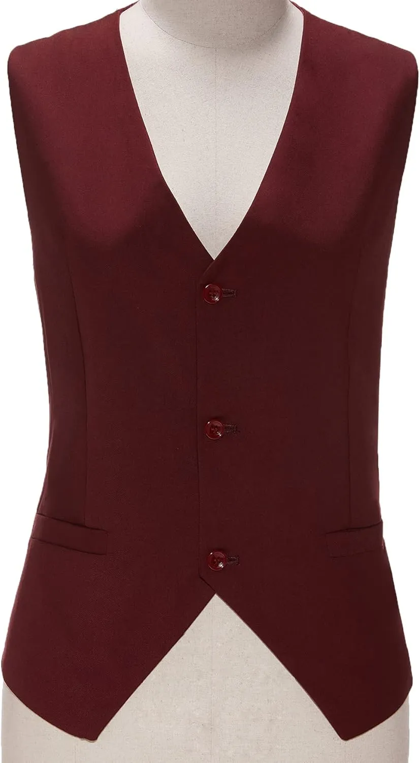 Formal Business Women Suit Set Office Work 3 Pieces Set Notch Lapel Single Breasted Vest Lady Suits Wedding Tuxedos Party