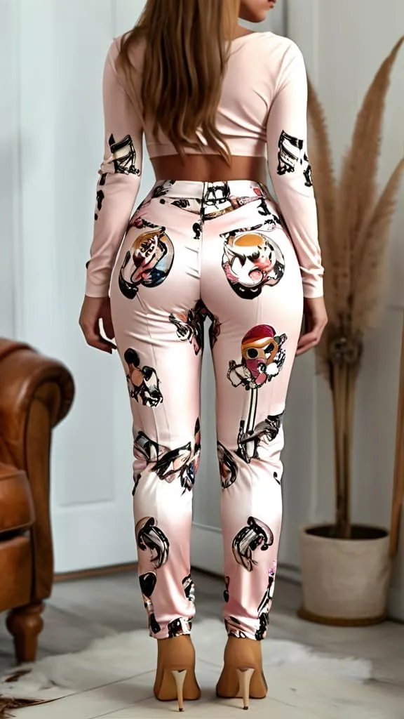 Glozeplus 2 Piece Outfits for Women Sexy Bodycon Long Sleeve Crop Tops Long Pants Sets Floral Print Tracksuits Jumpsuits