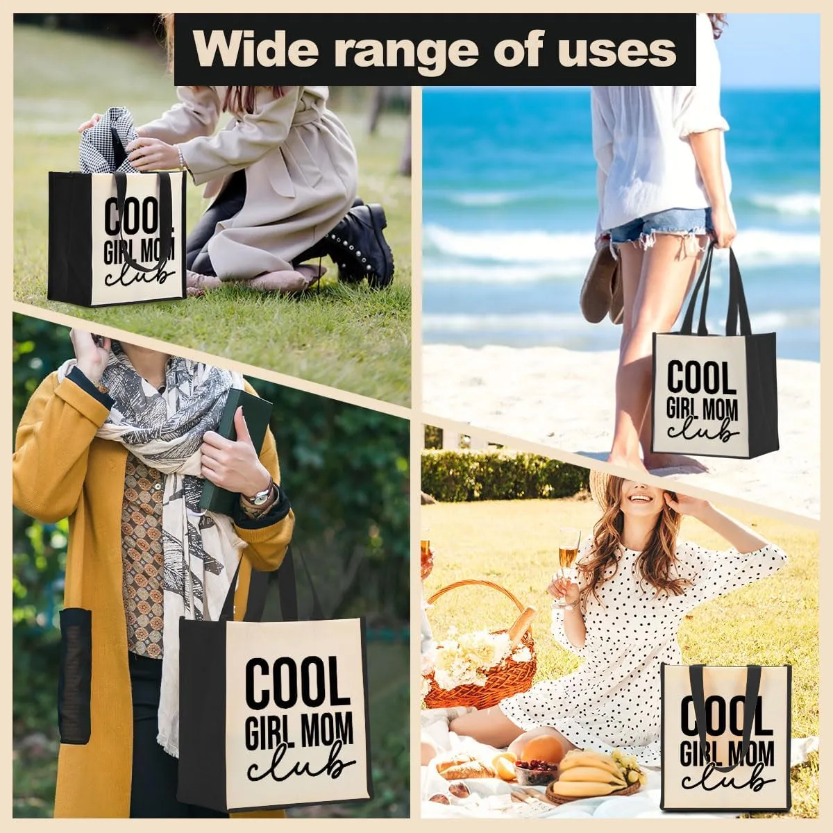 Grandma Mimi Gigi Granny Nana Memaw Nanny Mama Mum Mom Aunt Gifts Cool Canvas Tote Bag for Women