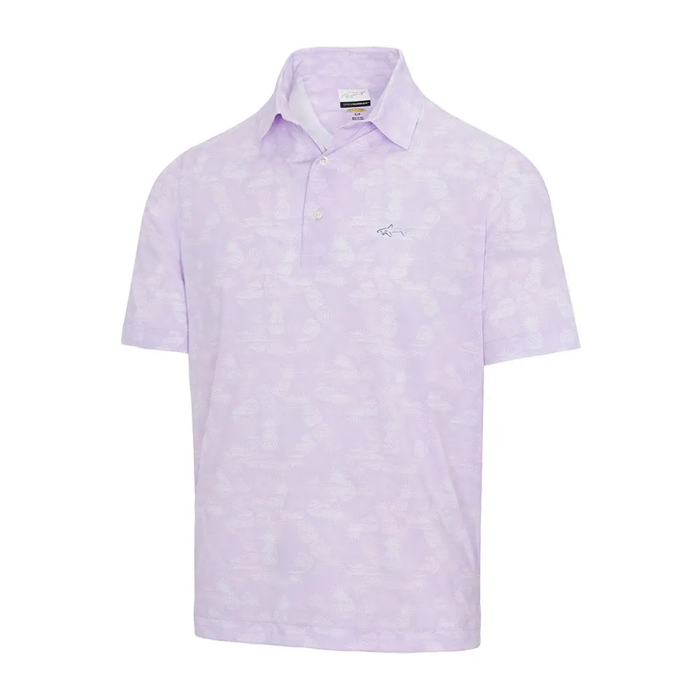 Greg Norman Men's Pineapple Print Polo - Soft Lilac
