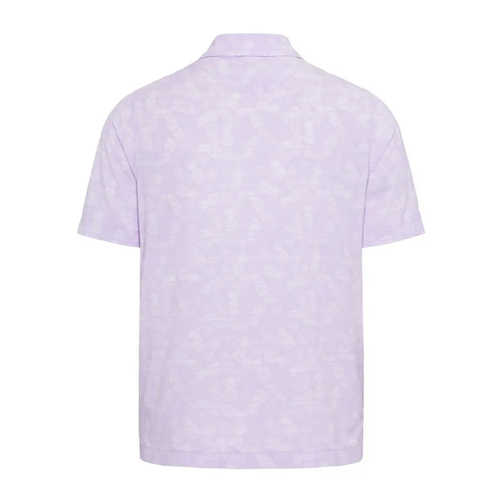 Greg Norman Men's Pineapple Print Polo - Soft Lilac