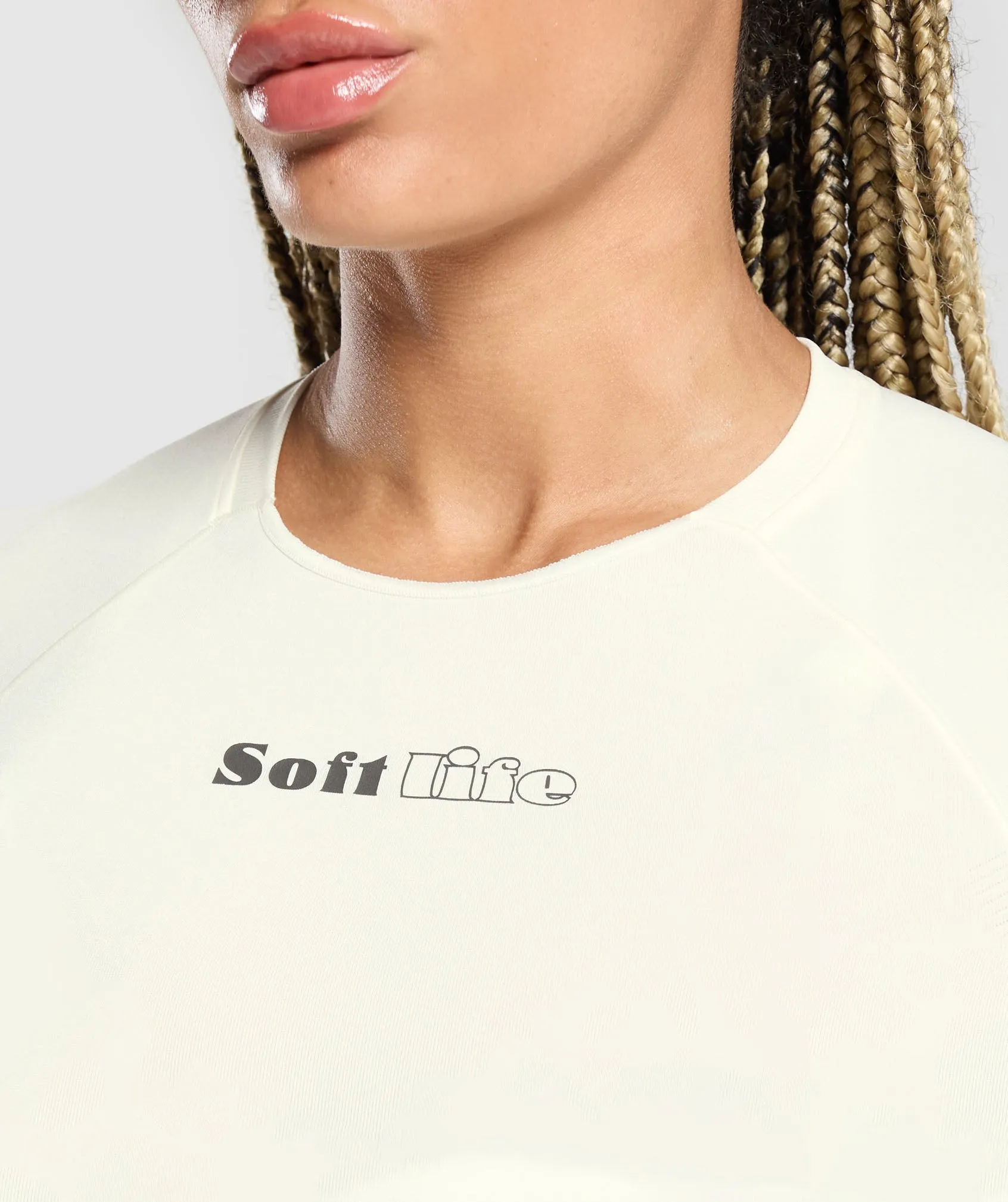Gymshark Soft Life Baby Tee - Soft White