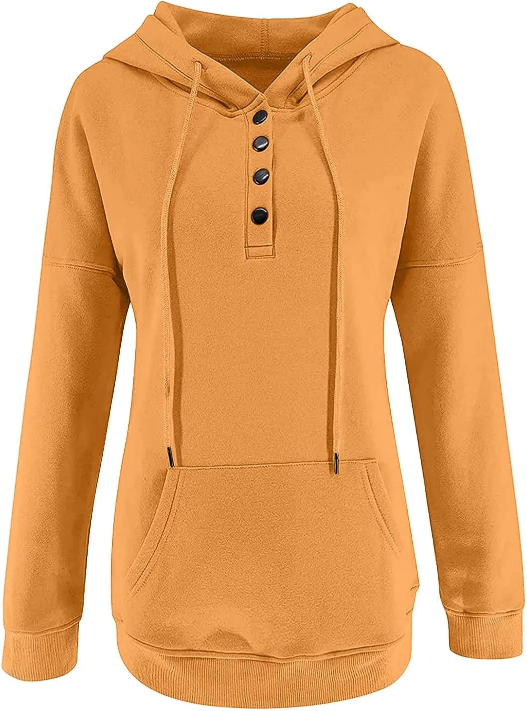 Hoodies for Women Fashion 2024 Long Sleeve Button up Pullover Sweatshirt Loose Casual Comfy Lightweight Fall Y2k Tops