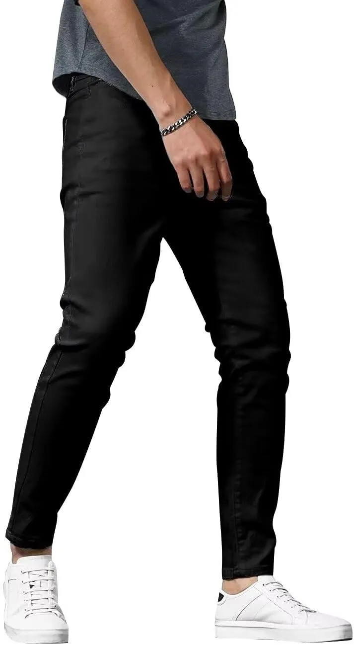 HUNGSON Mens Slim Fit Jeans Skinny Stretch Denim Pants for Men Straight Fit