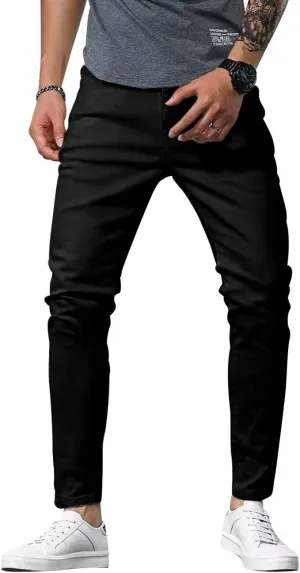 HUNGSON Mens Slim Fit Jeans Skinny Stretch Denim Pants for Men Straight Fit
