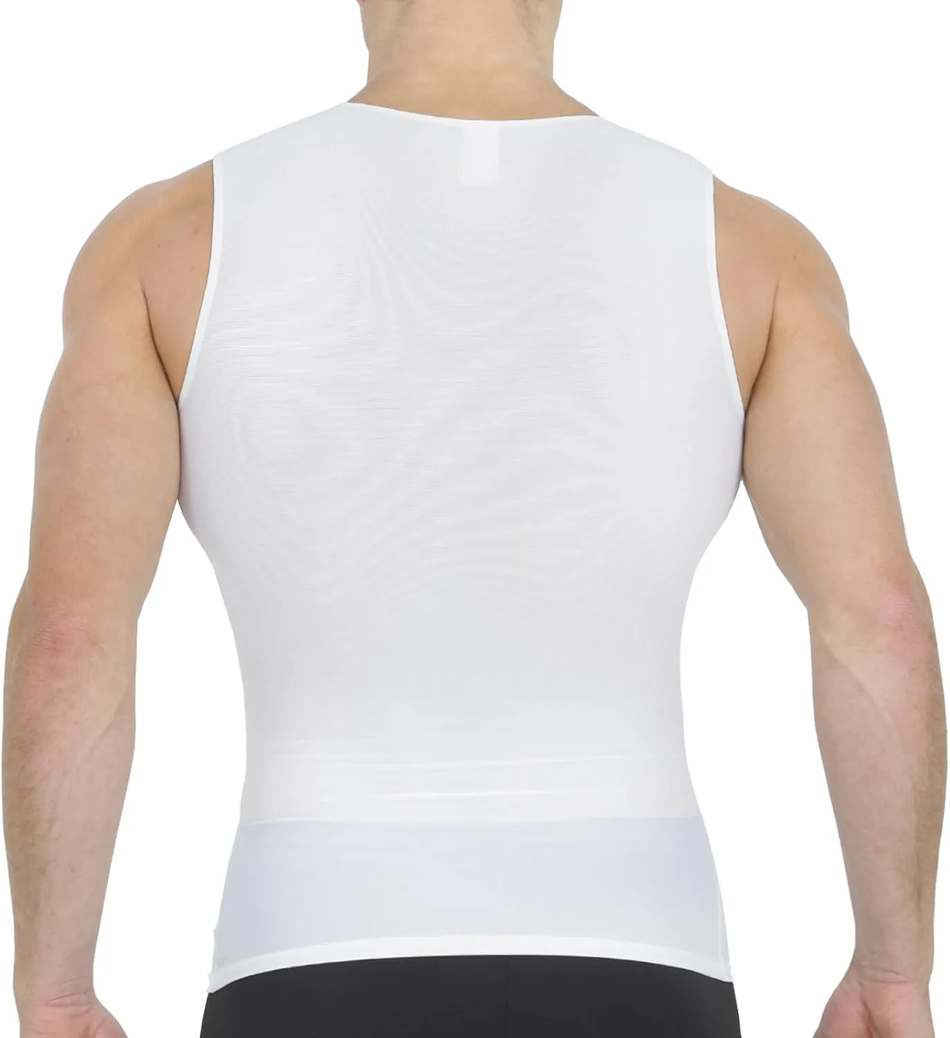 Insta Slim - Made in USA - Mens Compression Sleeveless Crew-Neck Slimming Shapewear Body Shaper with Tummy Control