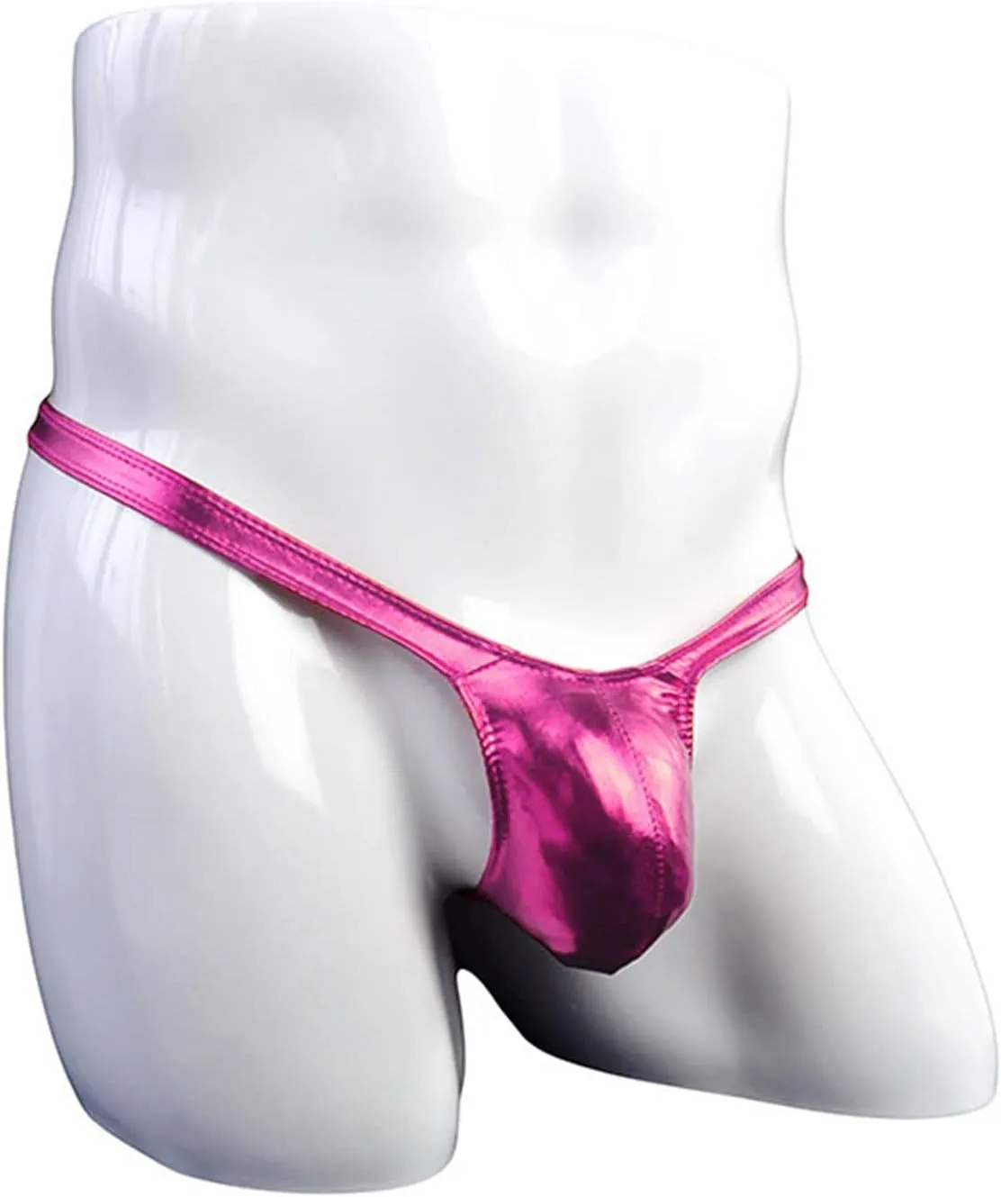 JEsilunmaMY Mens Leather Pouch Thongs Low Rise Stretch T-Back G-String Underwear Solid Sexy Panties Bikini Briefs Underpants