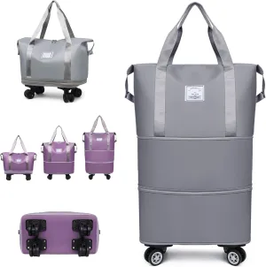 Kulken Travel Bag With Wheels, Kulken Bag, 2025 NEW Large Capacity Travel Organizer-Universal Wheel Removable (Gray)