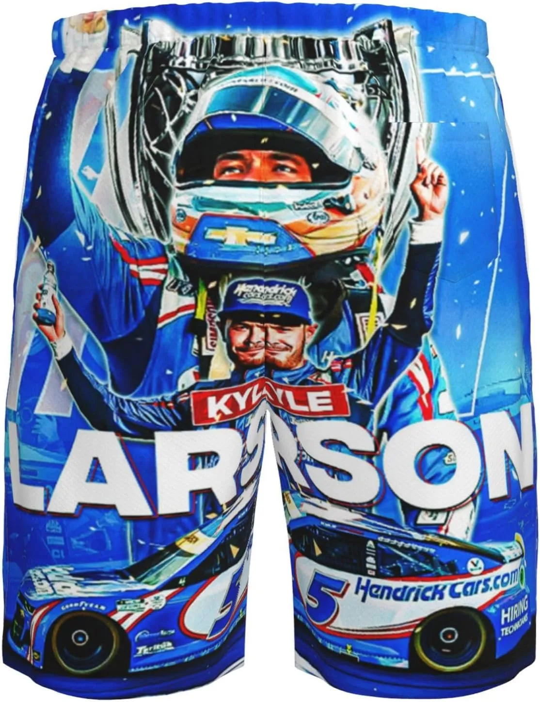 Kyle-Larson-Car-5 Men's Swim Trunks Board Shorts Outdoor Beach Surfing
