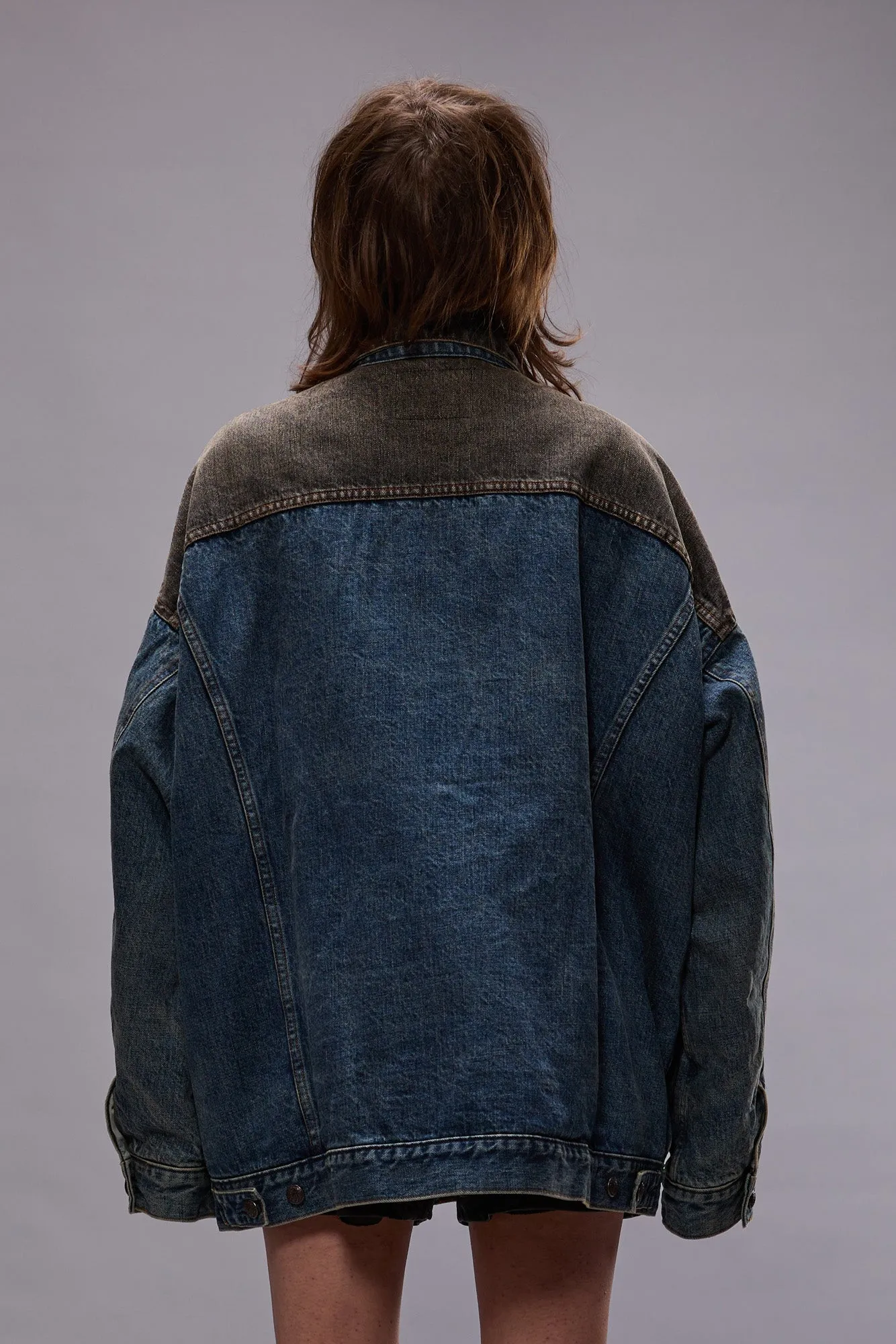 LACEY TRUCKER JACKET - DAWSON INDIGO COLOR BLOCK