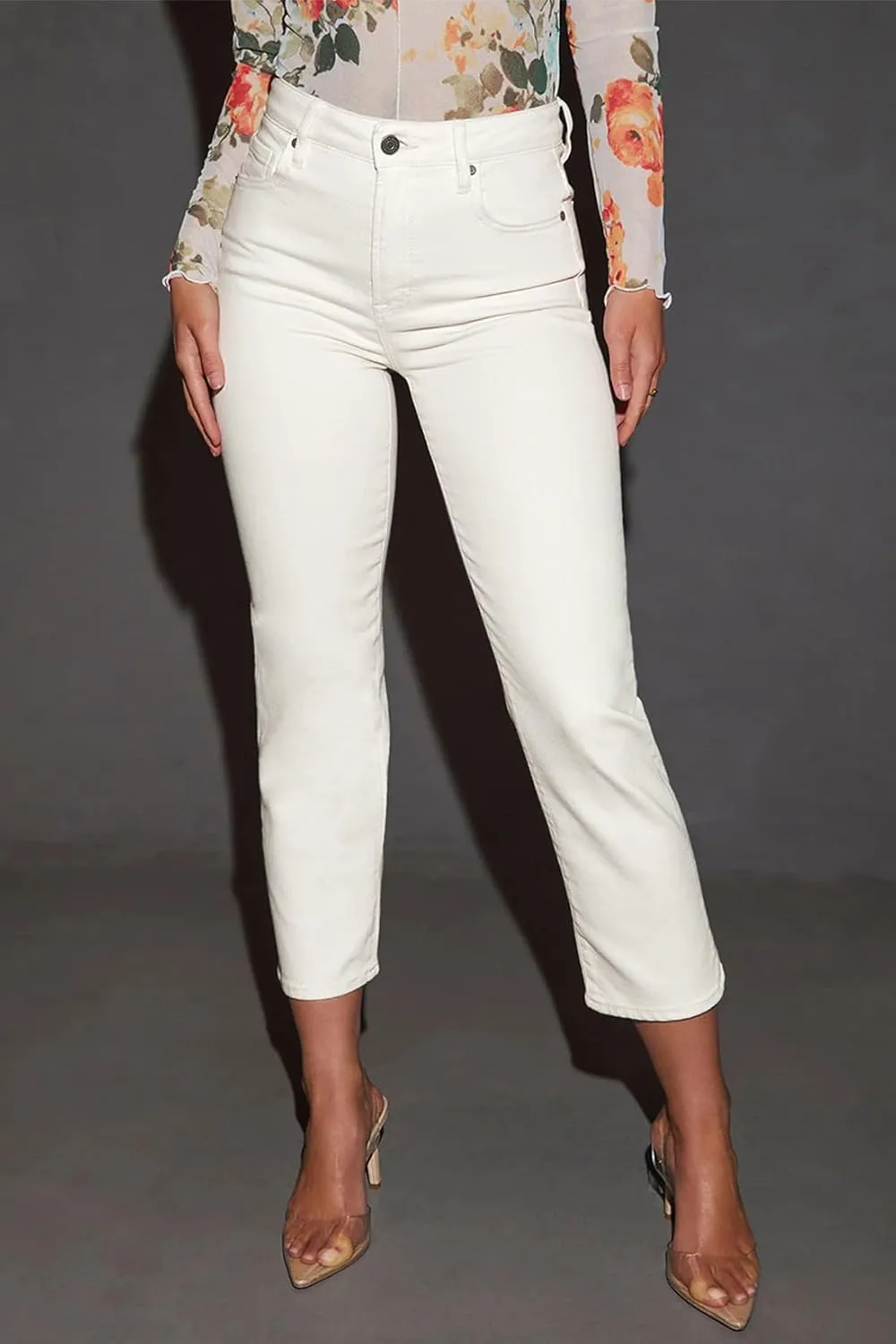 Lesore Womens High Waist Stretch Distressed Jeans Destroyed Denim Pants