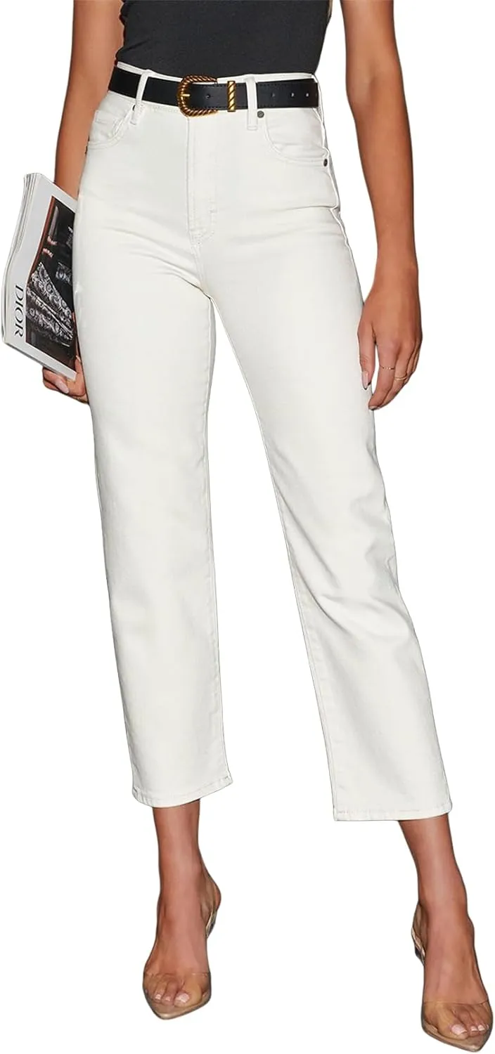 Lesore Womens High Waist Stretch Distressed Jeans Destroyed Denim Pants