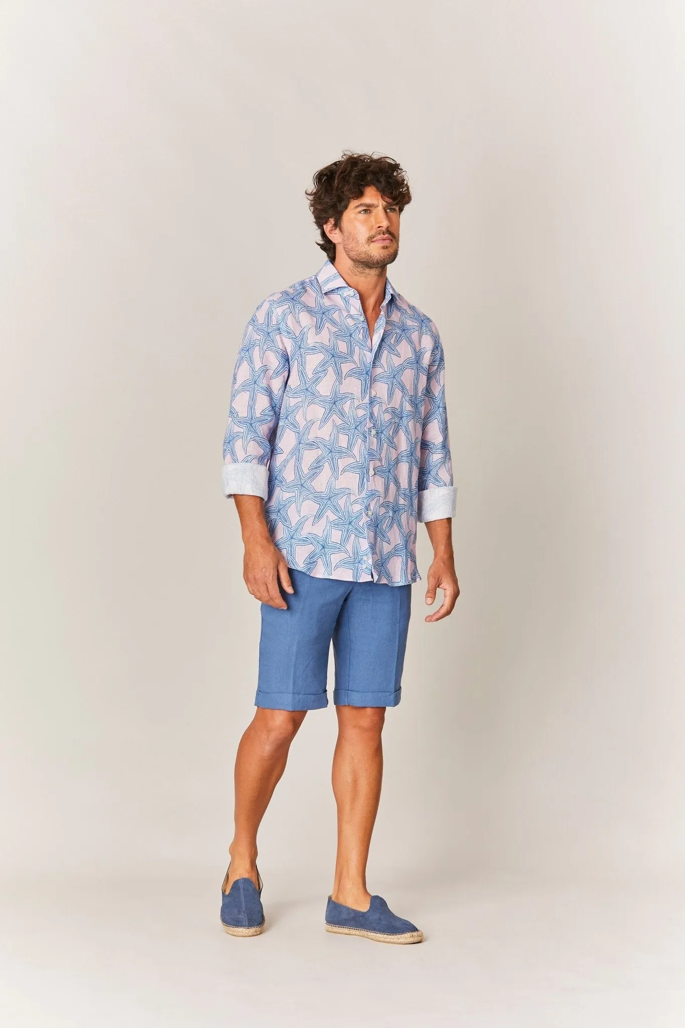 linen shirt stella pink
