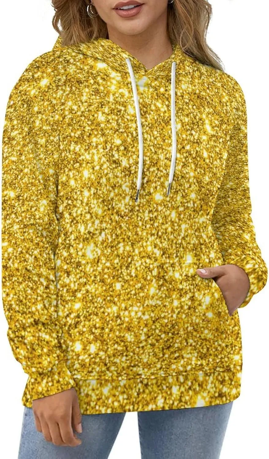 Long Sleeve Fashion Hoodie Pullover Sweatshirt Oversized Pockets Sweatshirts