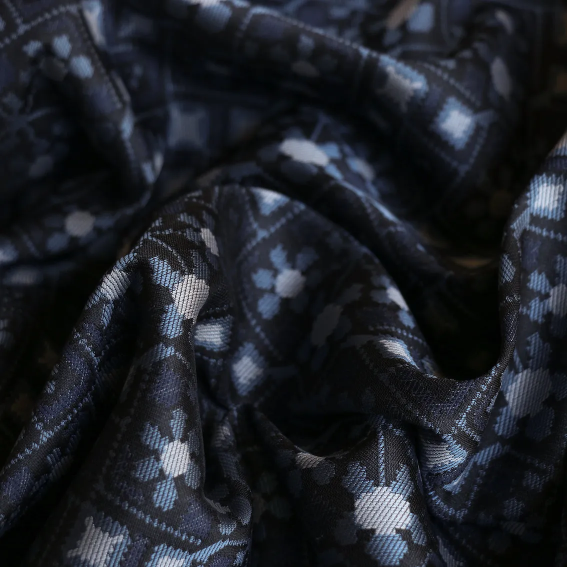 Matera Navy Jacquard