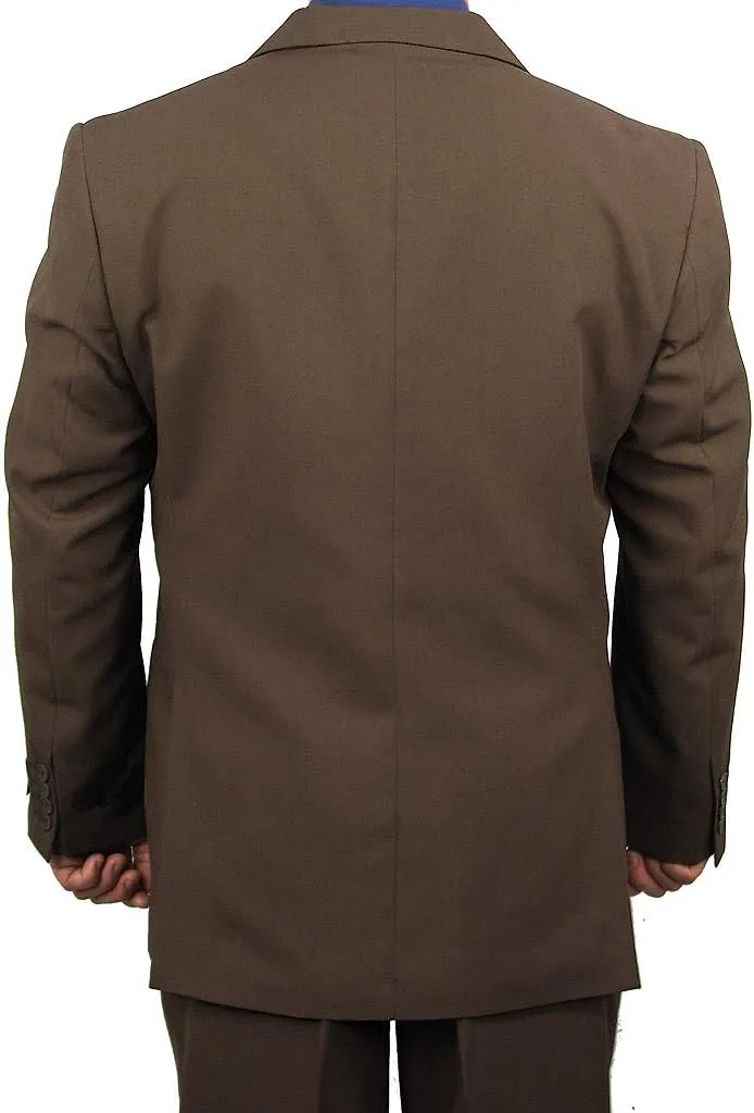 Mens 2-Piece Regular Fit Dress Suit Single-Breasted Jacket & Flat-Front Pants Includes Free Stylish Socks