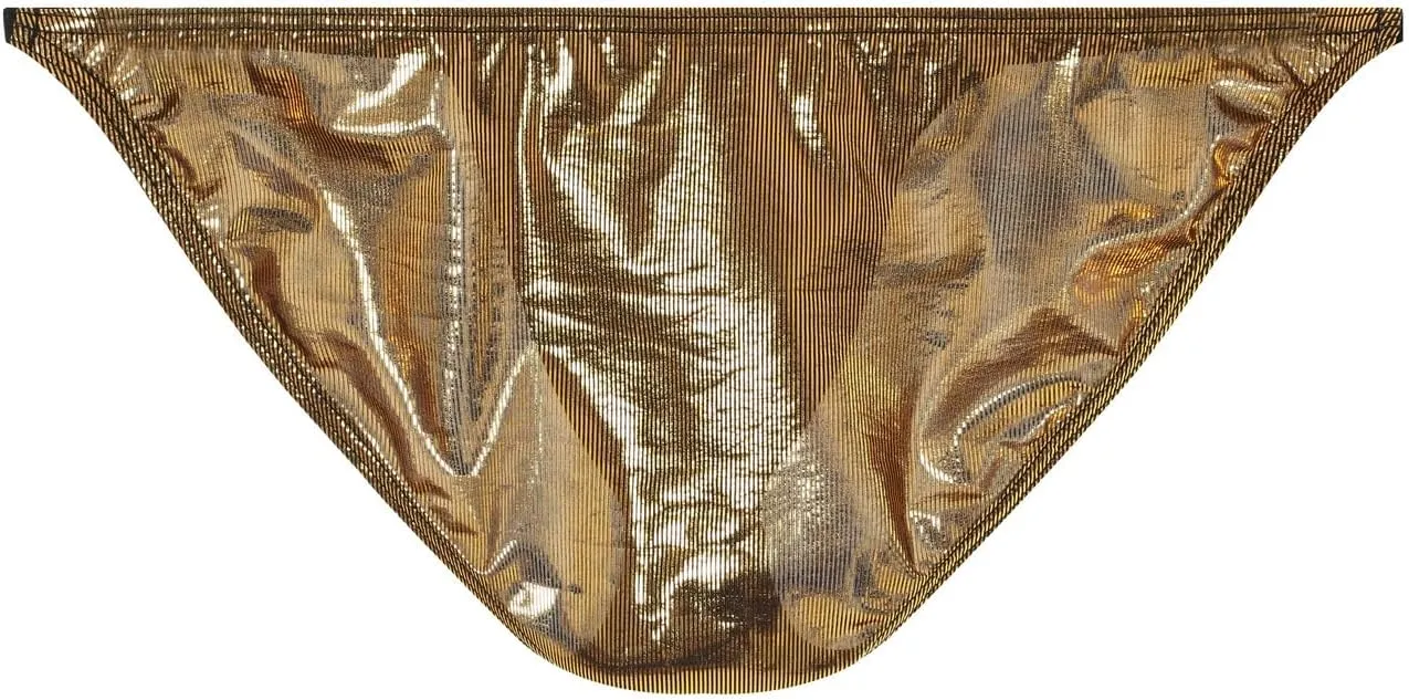Men's Sexy Metallic Briefs Slim Pouch Bikini Briefs Shiny Backless Underwear 1-3 Pack