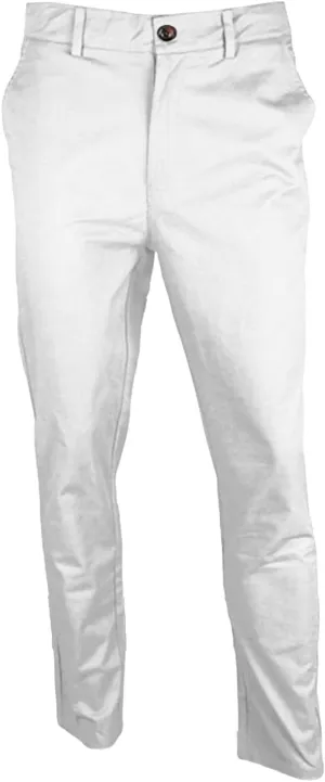 Men's Stretch Skinny Dress Pants Solid Business Flat Front Golf Long Pant Classic Slim Tapered Chino Trousers
