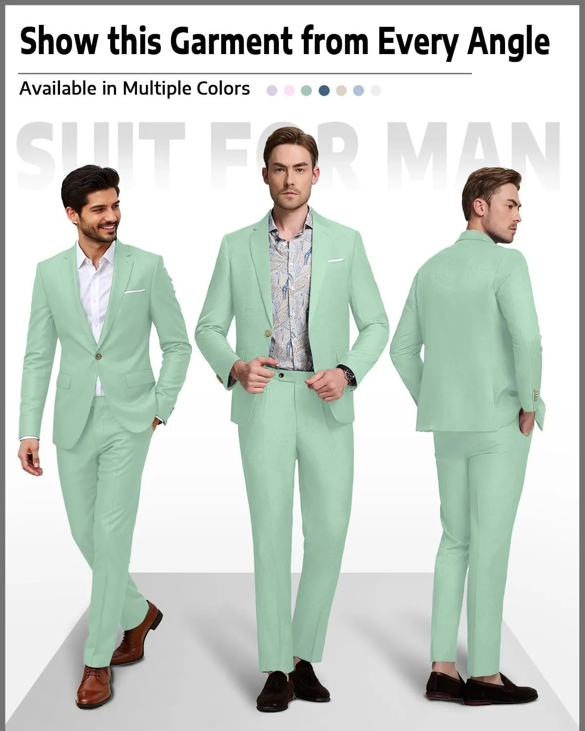 Men's Suit Tencel Linen Two Piece Slim Fit Summer Grooms Wedding Prom Dress Tuxedo Suits for Men Blazer Pants Set