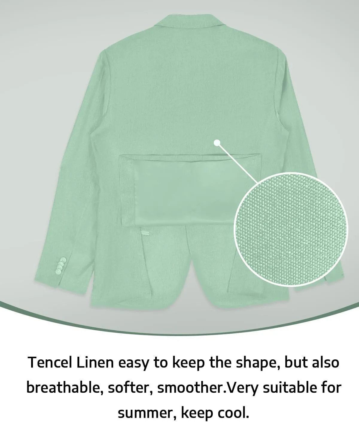 Men's Suit Tencel Linen Two Piece Slim Fit Summer Grooms Wedding Prom Dress Tuxedo Suits for Men Blazer Pants Set