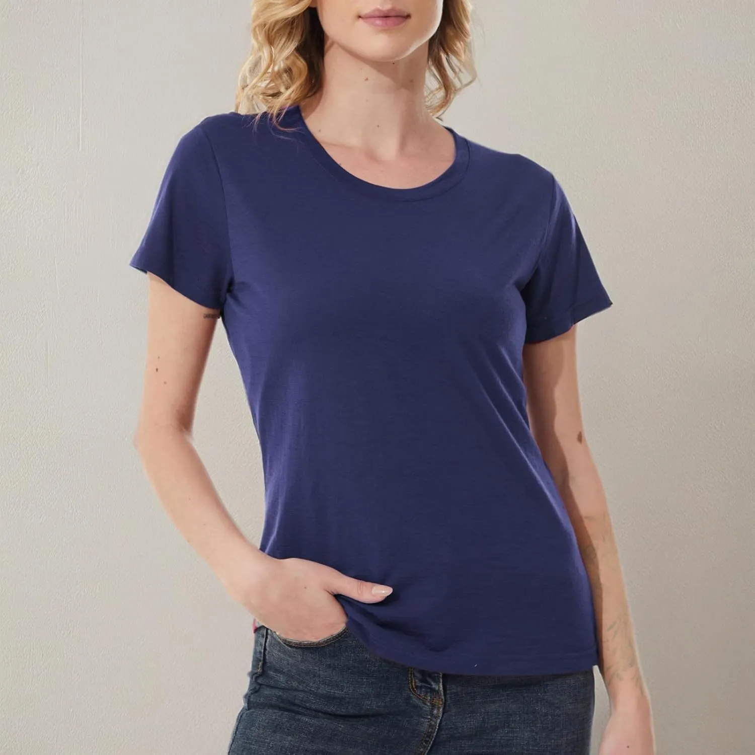 MERINNOVATION Women's Merino Wool T-Shirt Short Sleeve Athletic Tee Wicking Base Layer