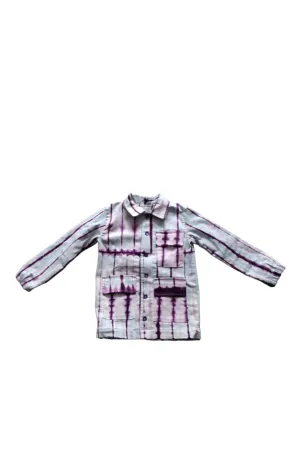 Mint/Indigo Long Sleeves Button-down Kokodunda cargo - Jacket Shirt