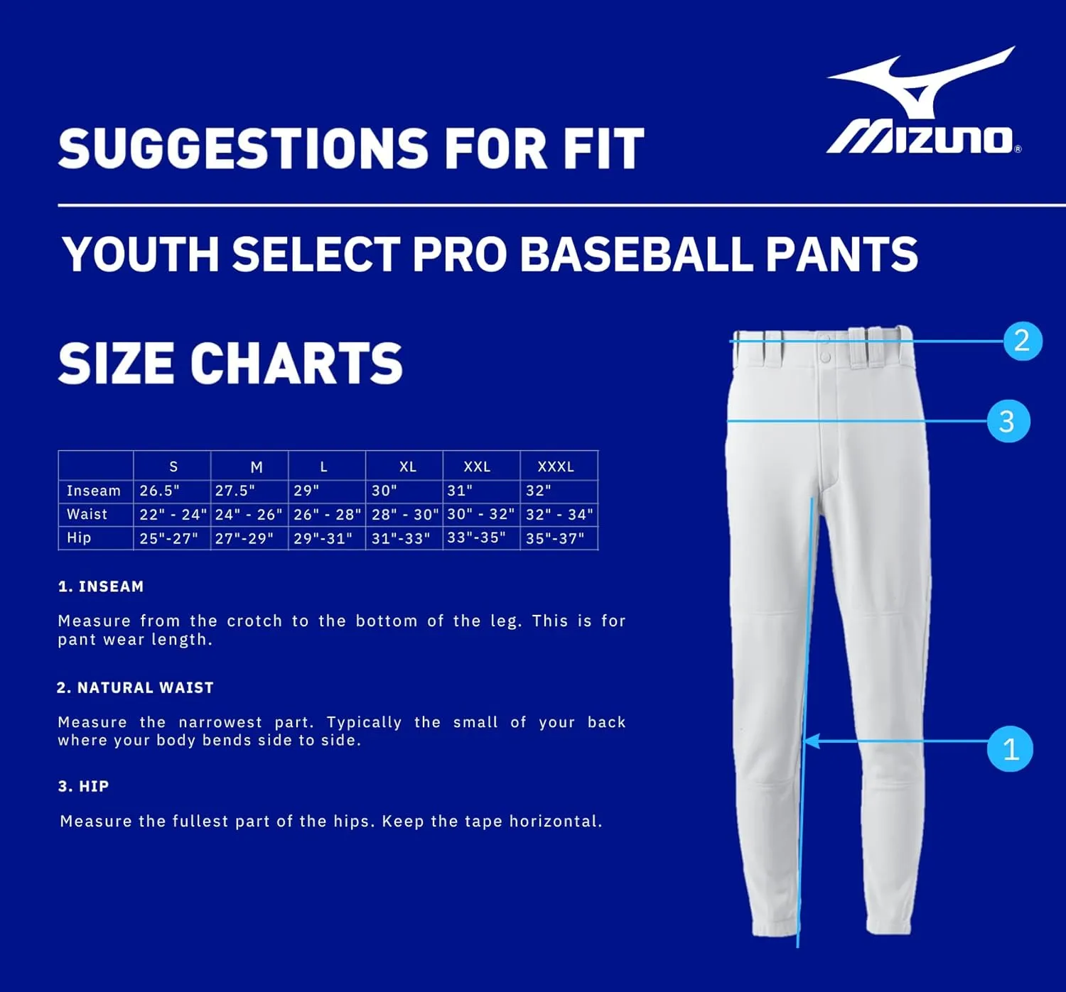 Mizuno Youth Premier Players Baseball Pant