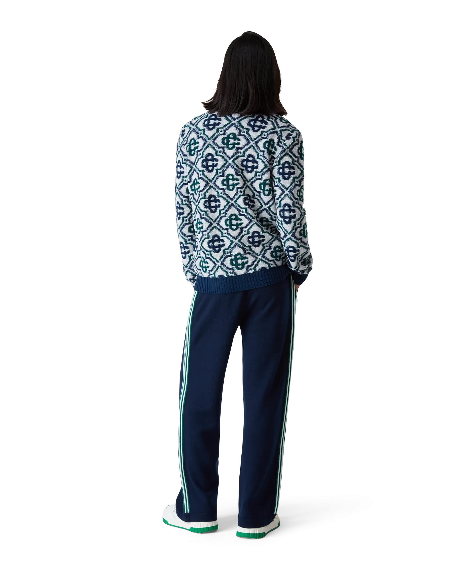 Monogram Knit Zip Jumper
