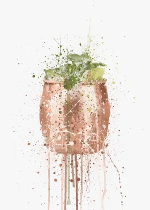 Moscow Mule Cocktail Wall Art Print