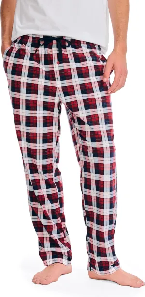 Nautica mens Sustainably Crafted Plaid Fleece Sleep Pant