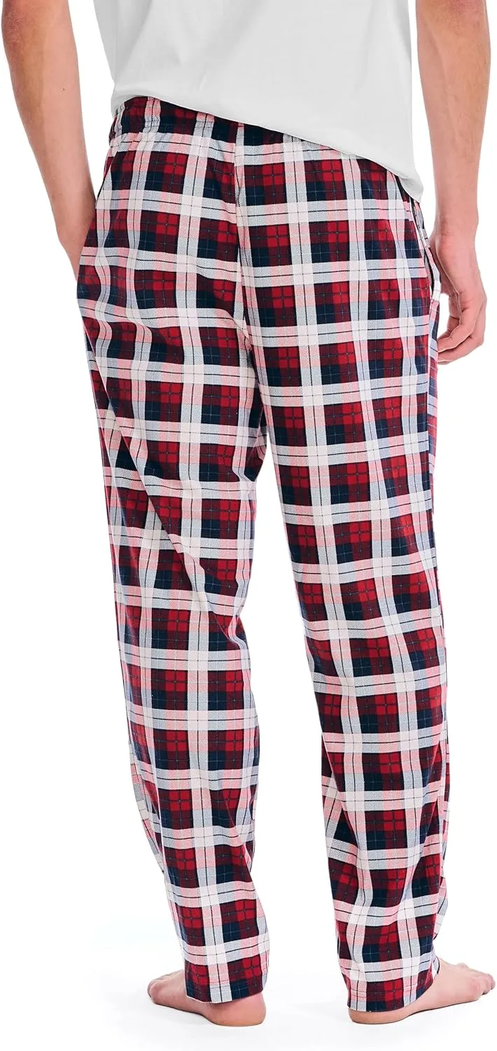 Nautica mens Sustainably Crafted Plaid Fleece Sleep Pant