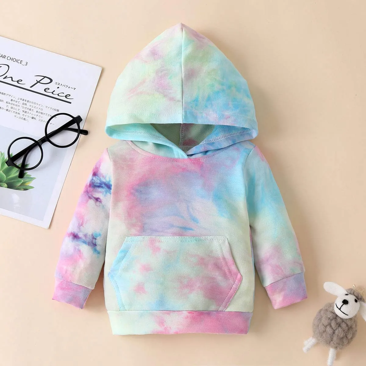 Newborn Infant Baby Girls Sweatshirts Tie Dye Sweatsuit Hoodies Tops Pants 2Pc Tracksuit Fall Winter Clothes Set (Green, 12-18 Months)