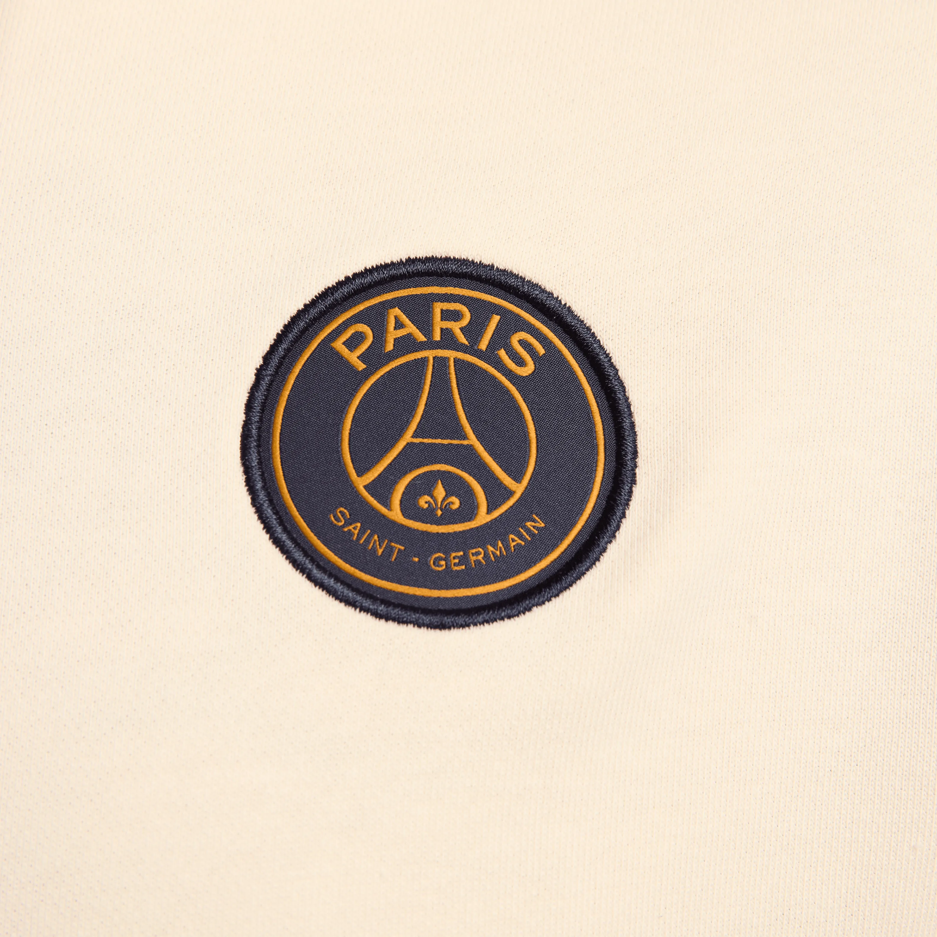 Nike Men's Paris Saint-Germain Fleece Hoodie-Coconut Milk/Blackened Blue