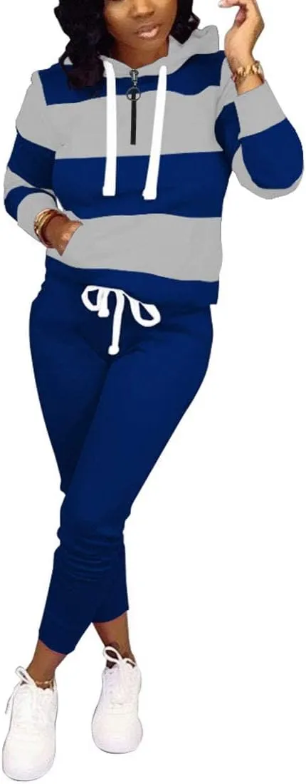 Nimsruc Two Piece Outfits For Women Jogging Suits Casual Sweatsuits Jogger Tracksuits Long Sleeve Hoodie Matching Sets
