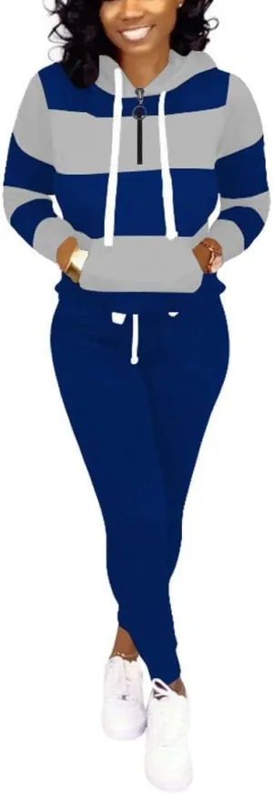 Nimsruc Two Piece Outfits For Women Jogging Suits Casual Sweatsuits Jogger Tracksuits Long Sleeve Hoodie Matching Sets