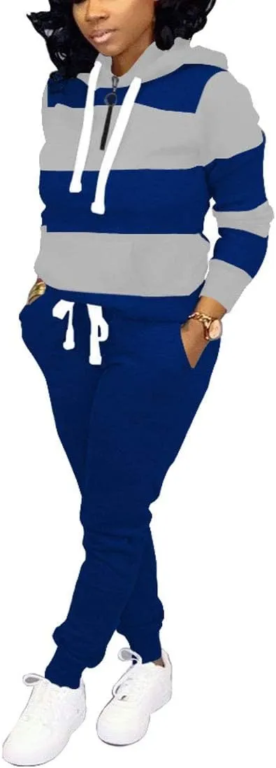 Nimsruc Two Piece Outfits For Women Jogging Suits Casual Sweatsuits Jogger Tracksuits Long Sleeve Hoodie Matching Sets