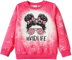 PATPAT Girls Sweatshirt Graphic Pullover Long Sleeve Shirt Cute Fashion Fall Clothes for Girls Size 5-12 Years