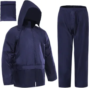 Rain Jacket Pants Suits for Men Women Waterproof Lightweight Rain Gear Coat Workwear