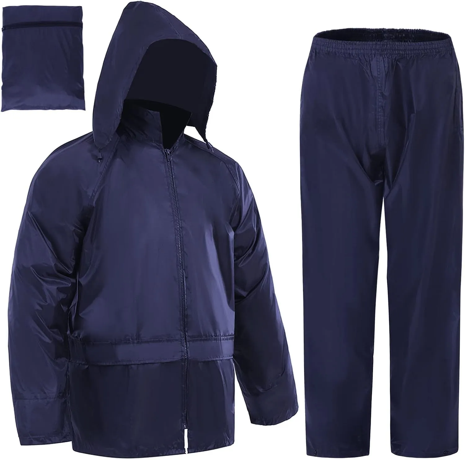 Rain Jacket Pants Suits for Men Women Waterproof Lightweight Rain Gear Coat Workwear