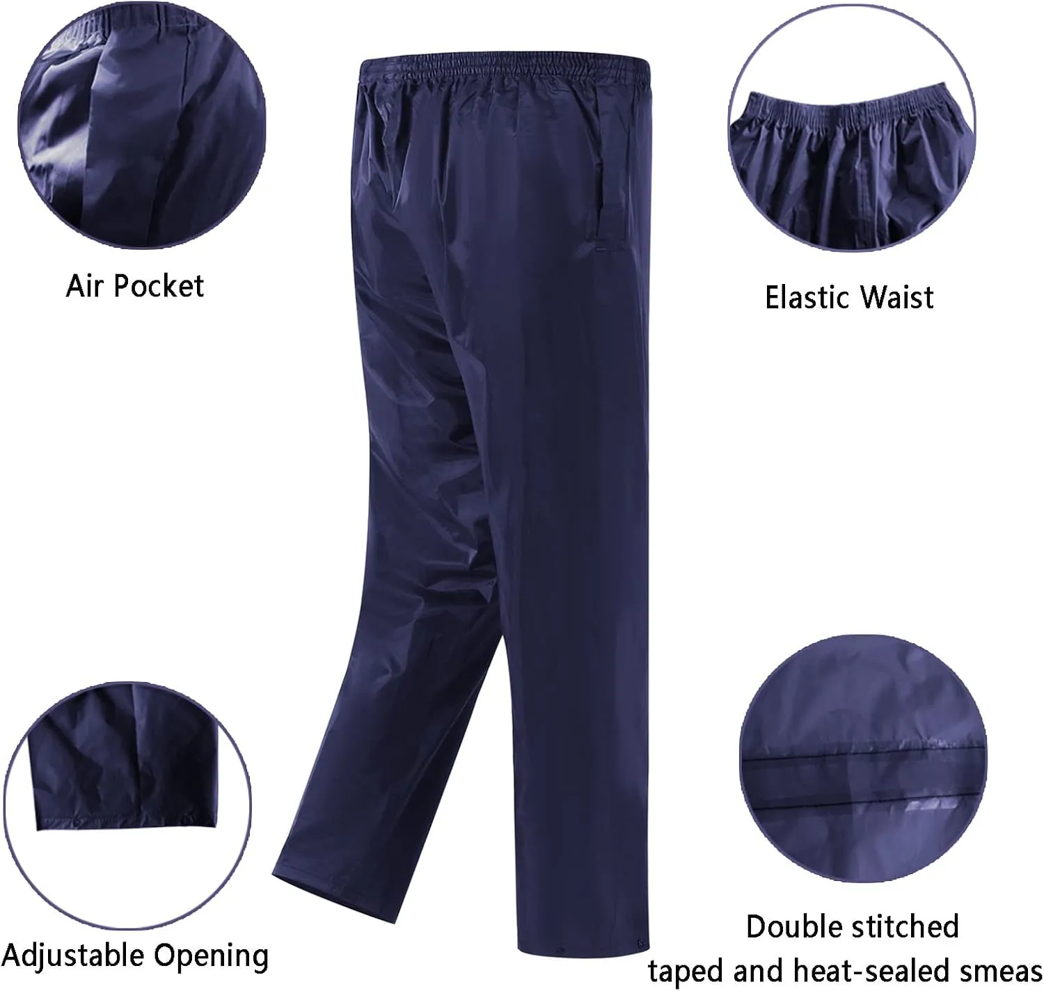 Rain Jacket Pants Suits for Men Women Waterproof Lightweight Rain Gear Coat Workwear