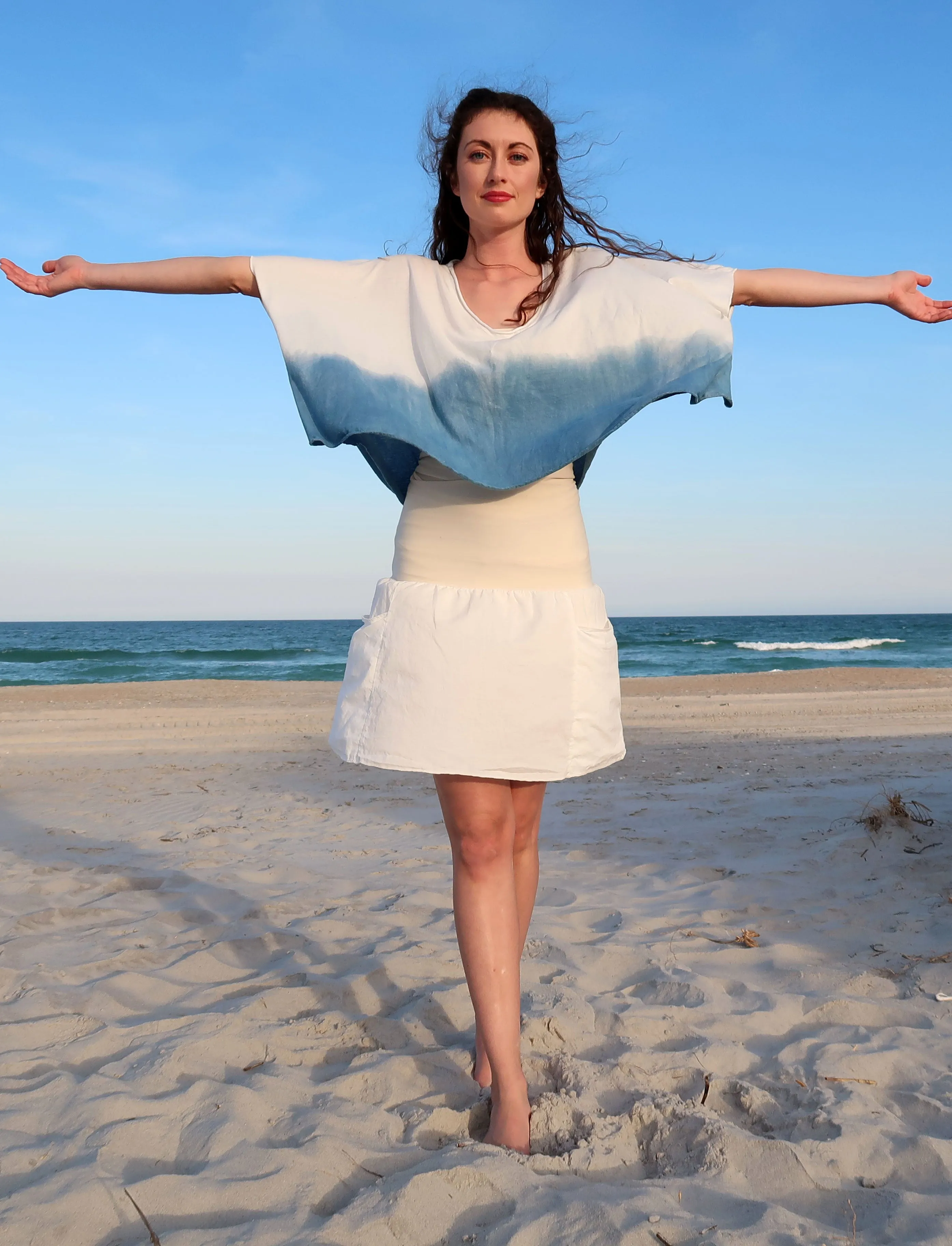 Ritual INDIGO Dip-Dyed Cropped Kaftan