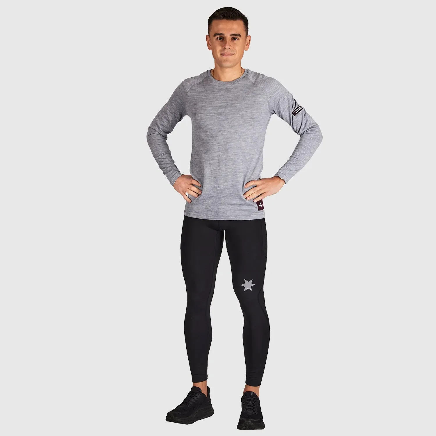SAYSKY Men's Merino Base 165 Top Grey