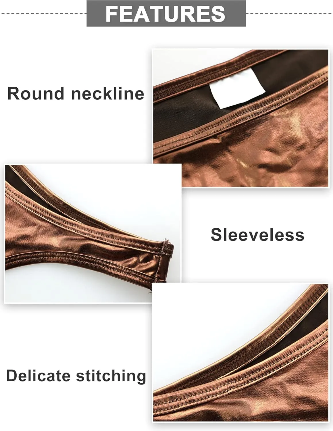 SEAUR Men's Shiny Metallic Sleeveless Half Tank Top Sexy Sparkly Arm Sleeves Shrug Muscle Workout Sports Tops Clubwear