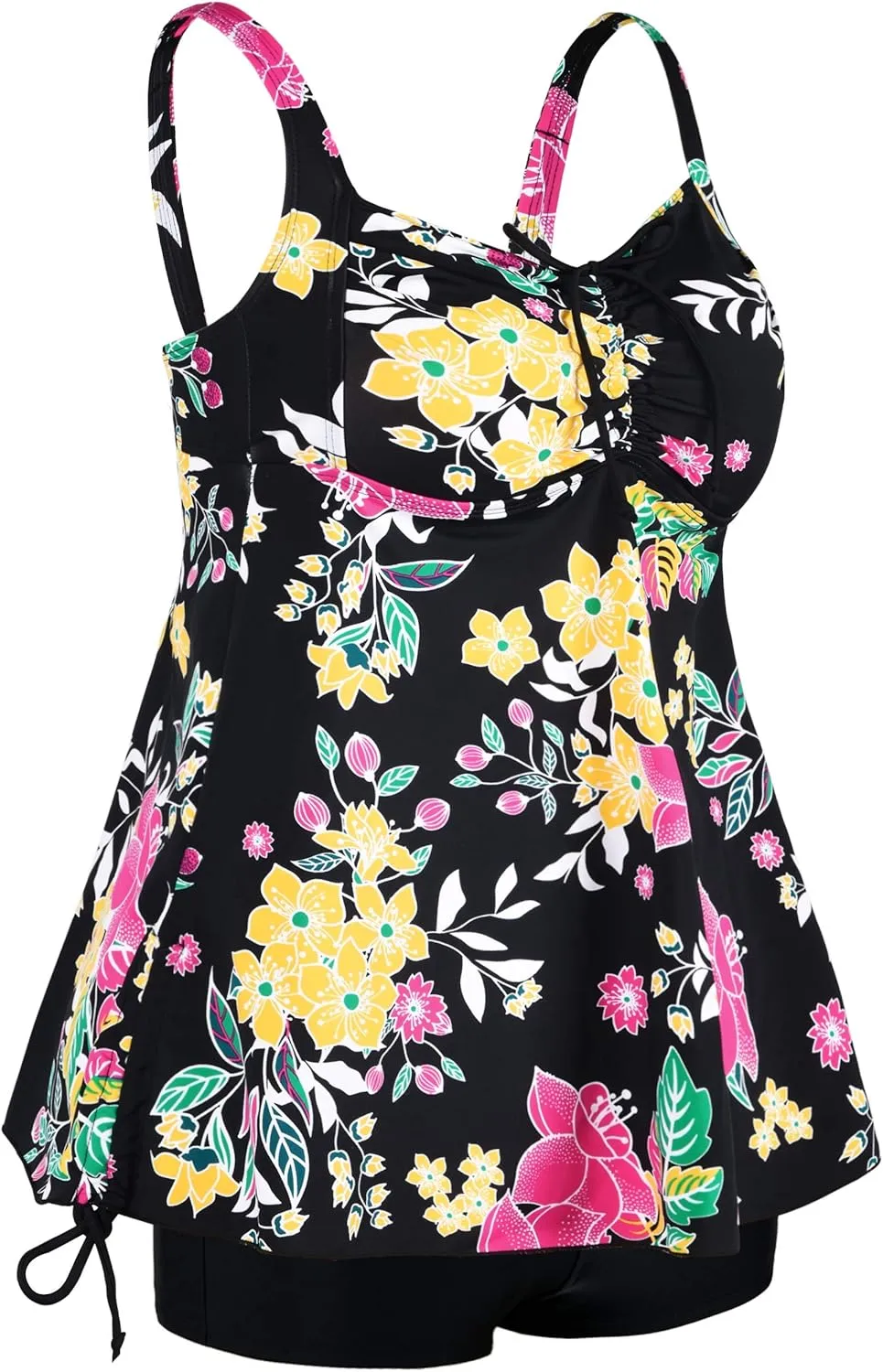 Septangle Women Plus Size Bathing Suits Paisley Print Two Piece Swimsuit Tankini Swimwear