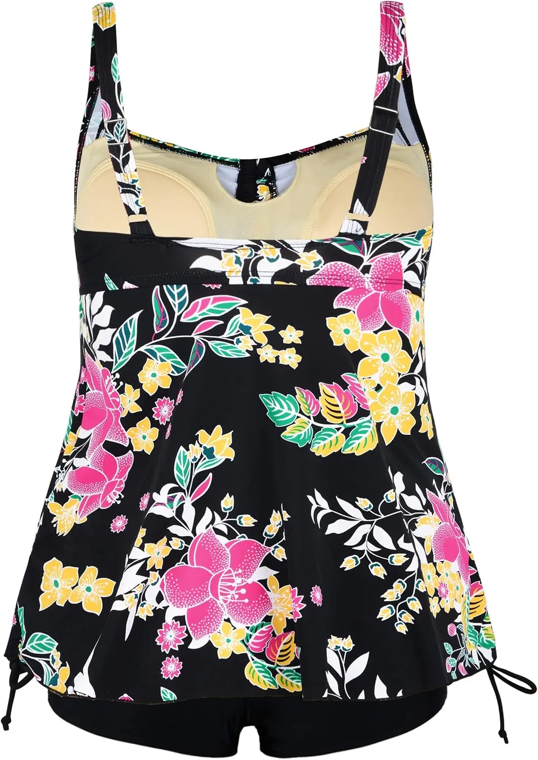 Septangle Women Plus Size Bathing Suits Paisley Print Two Piece Swimsuit Tankini Swimwear