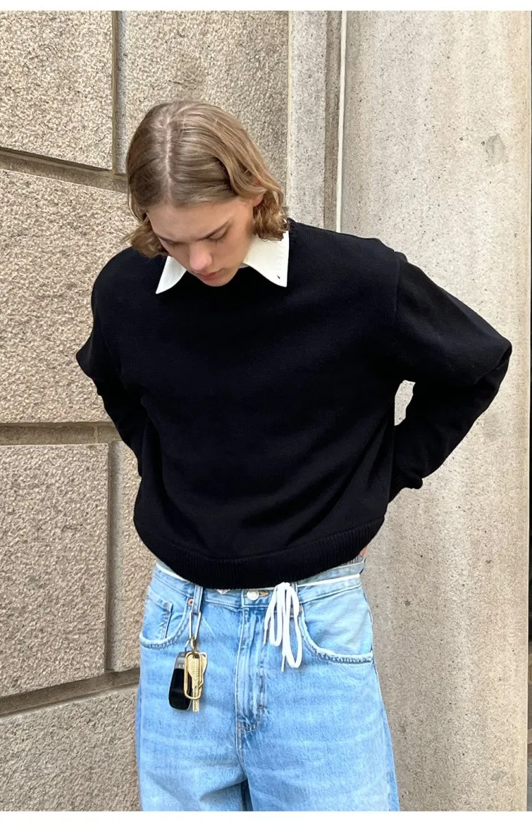 Short -length sweater   N2719